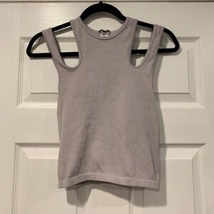 Zara Ribbed Cut Out Tank Top